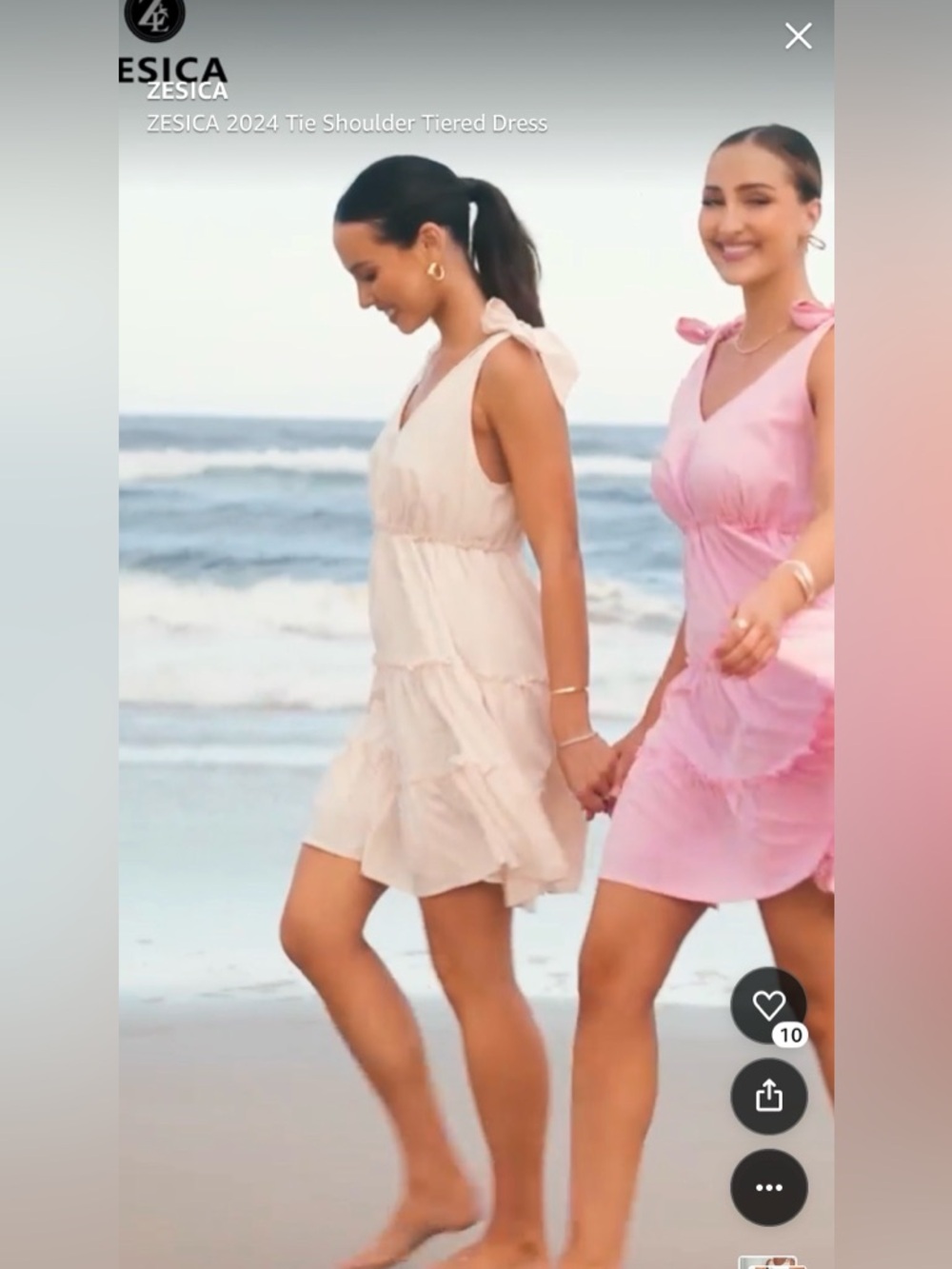 ZESICA Womens 2026 Summer Casual V Neck Sleeveless Mini DressTie Shoulder size S